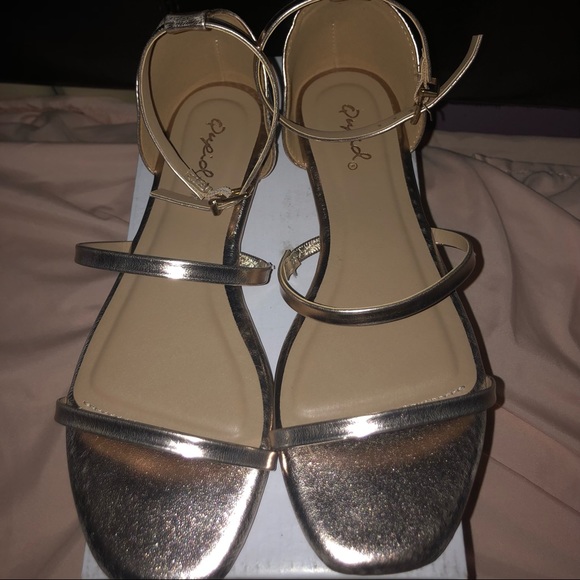 Qupid Rose Gold Sandals
